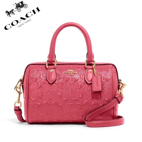 NWT‎ COACH Mini Rowan Crossbody In Signature Leather - Picture 1 of 7